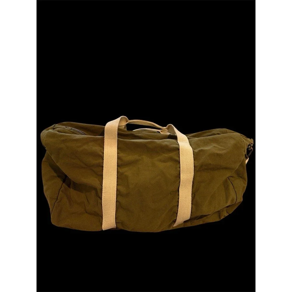 KNOWN SUPPLY Organic Canvas Duffle Bag Olive Green Weekend Travel Tote
